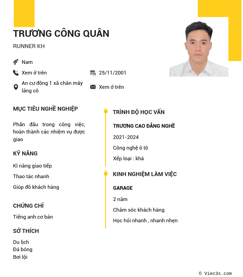 CV ứng viên