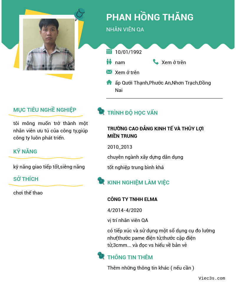 CV ứng viên
