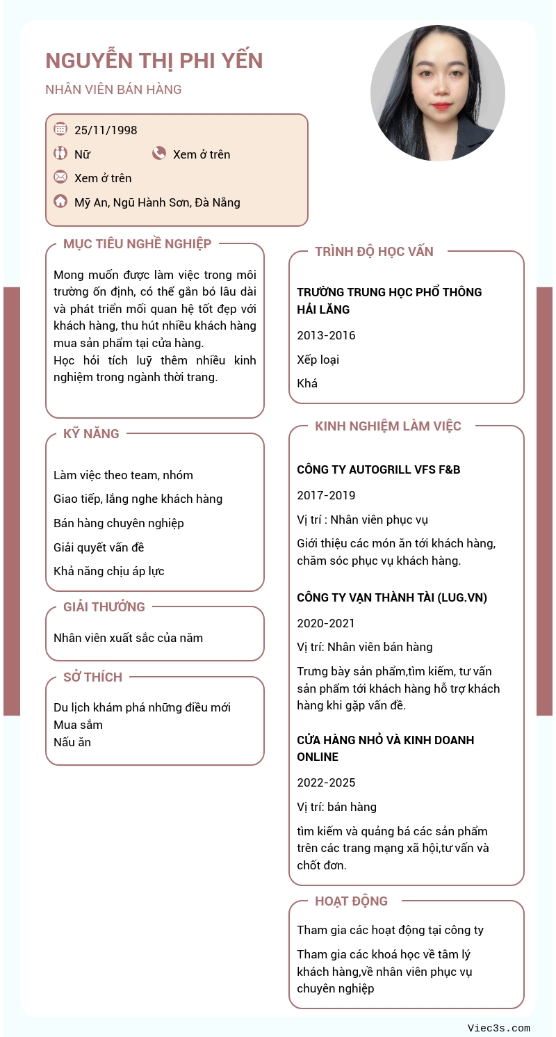 CV ứng viên