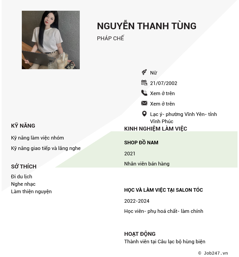 CV ứng viên