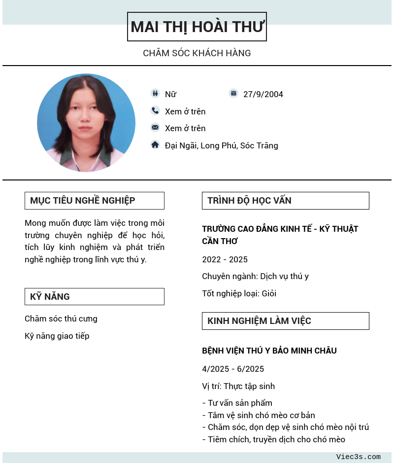 CV ứng viên