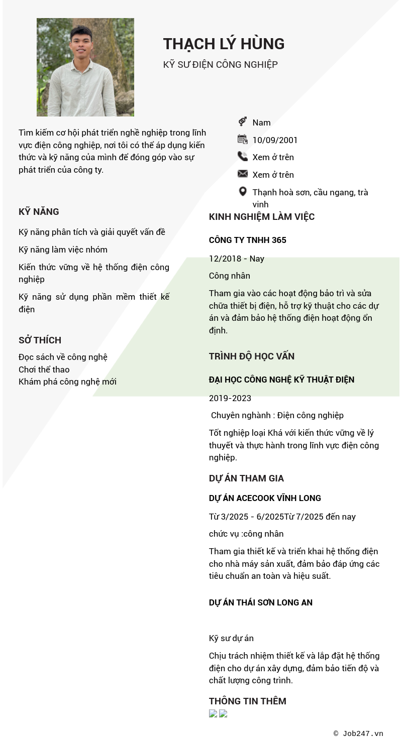 CV ứng viên