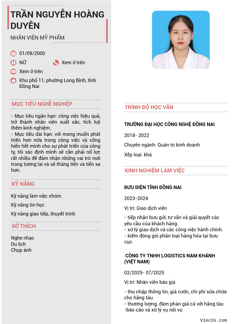 CV ứng viên