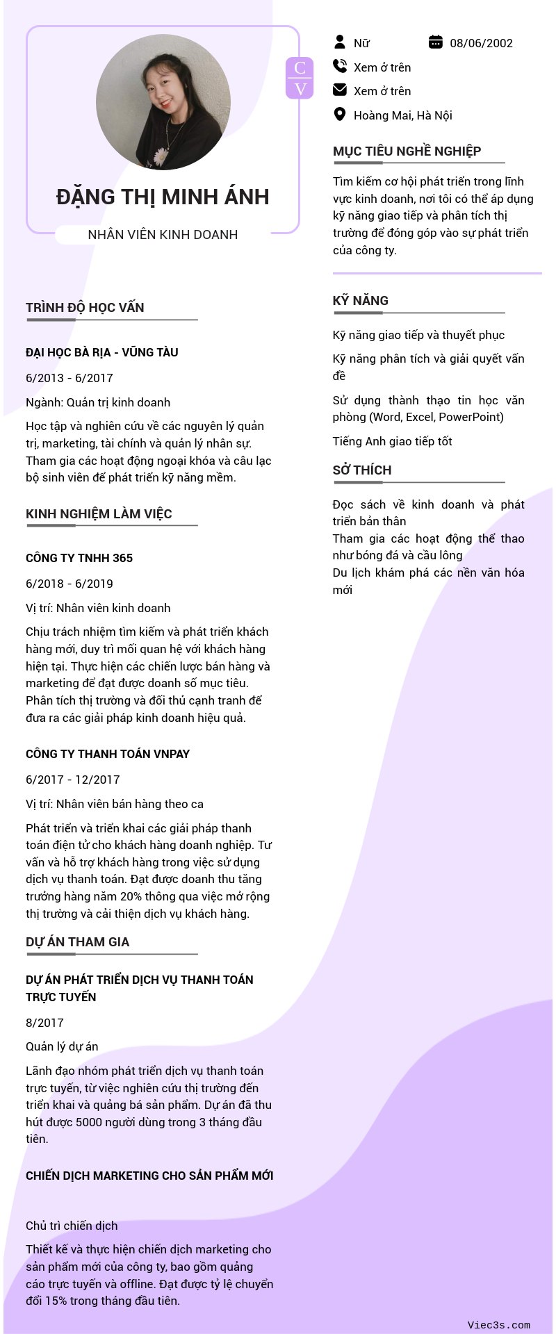 CV ứng viên
