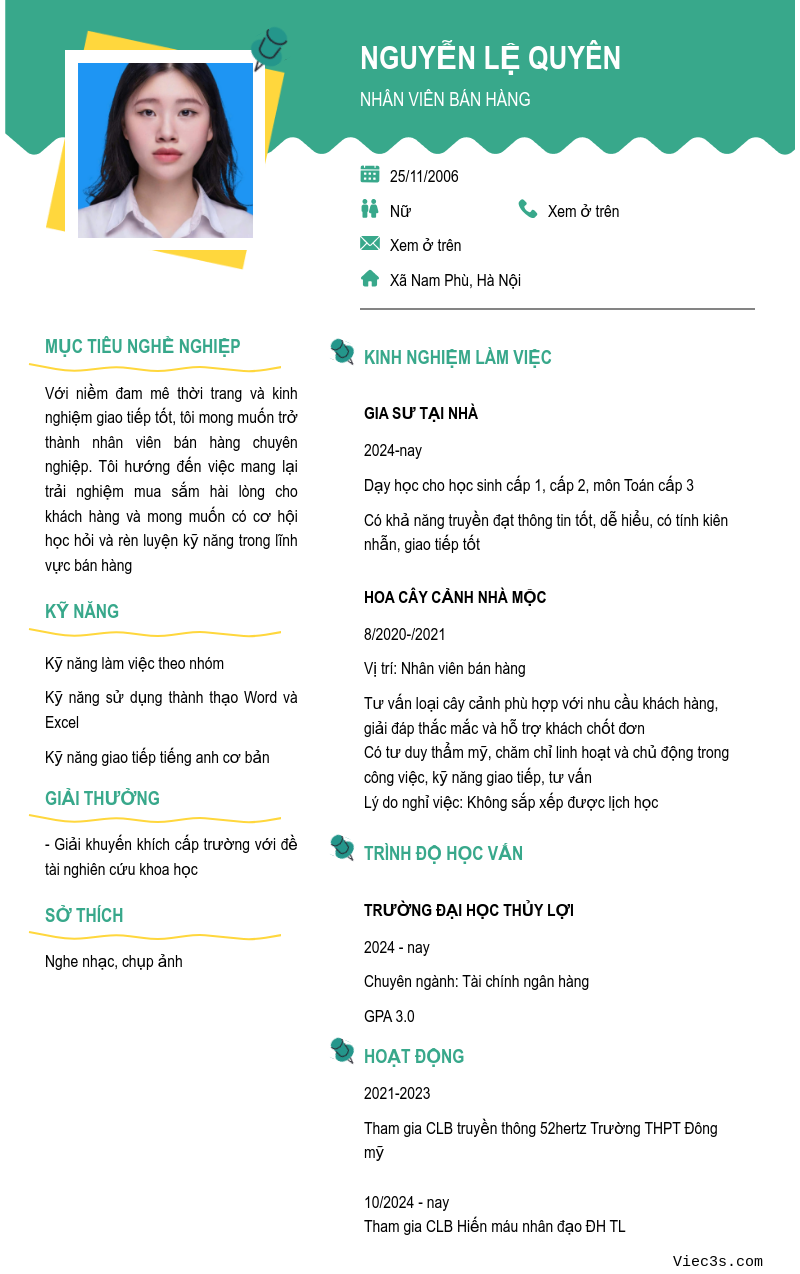 CV ứng viên