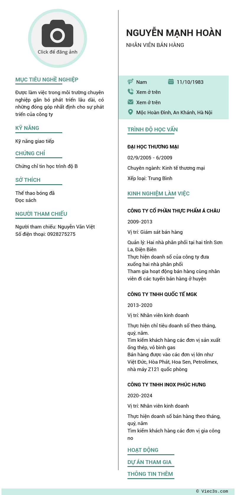 CV ứng viên
