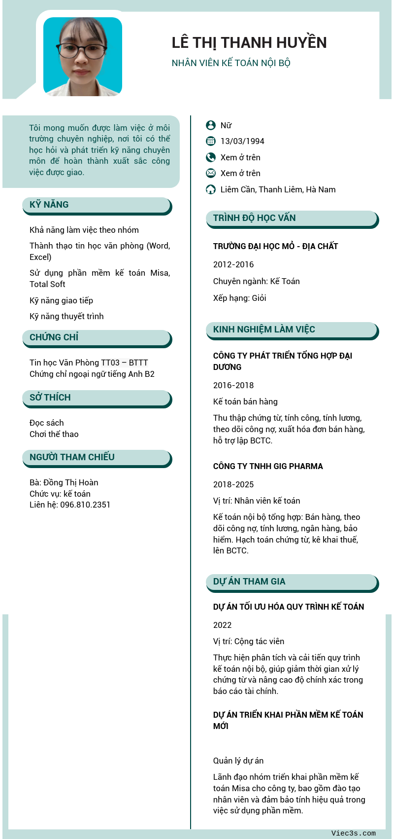 CV ứng viên