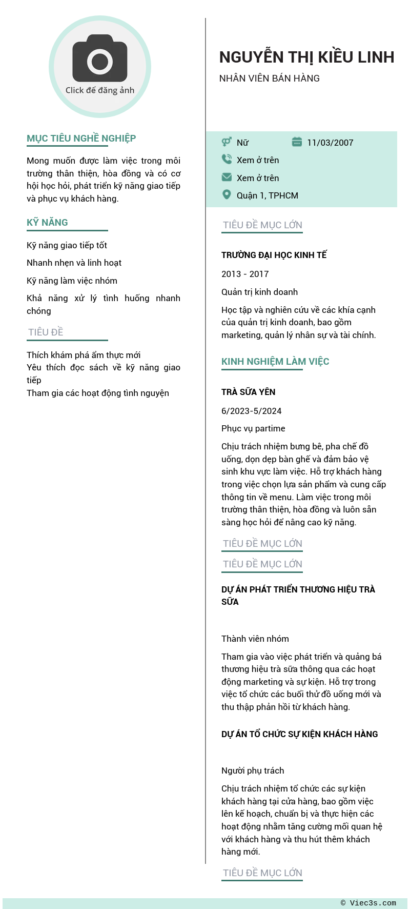 CV ứng viên