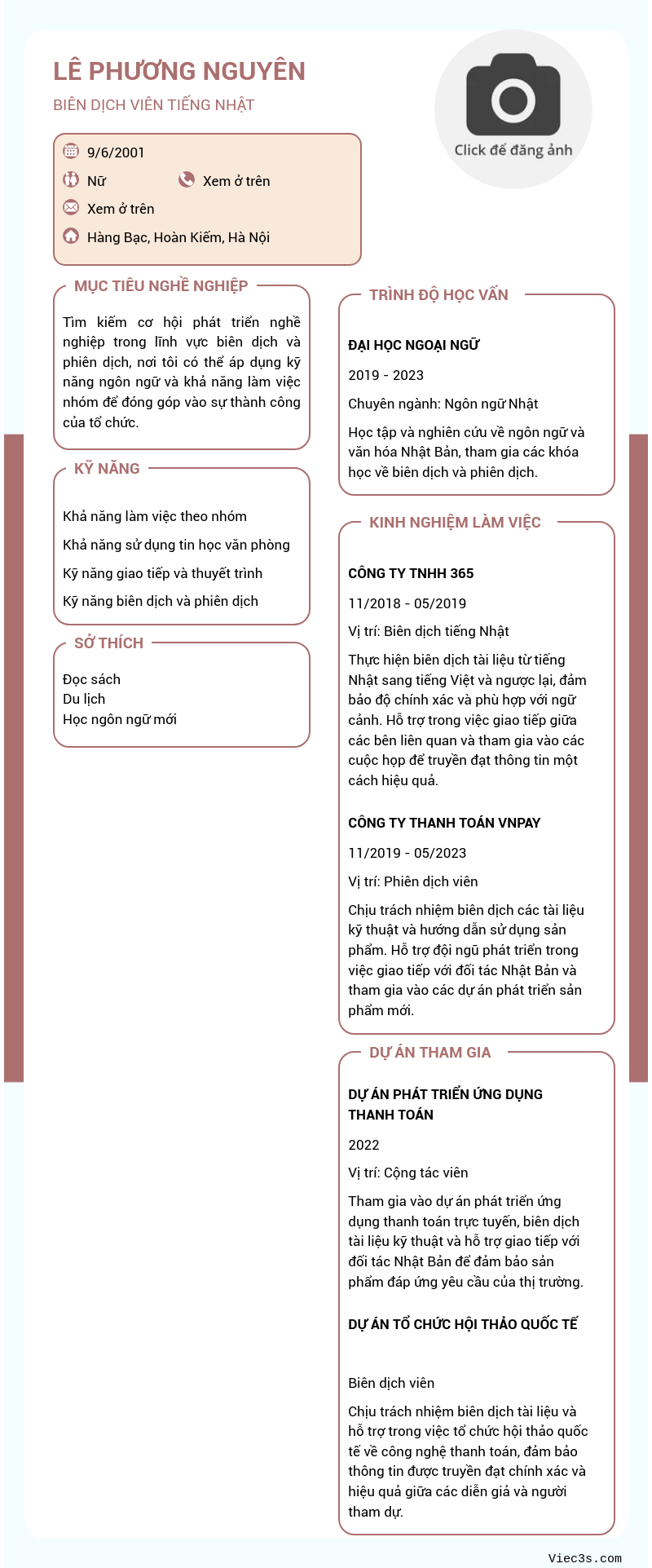 CV ứng viên