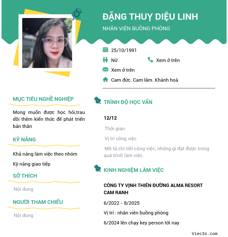 CV ứng viên