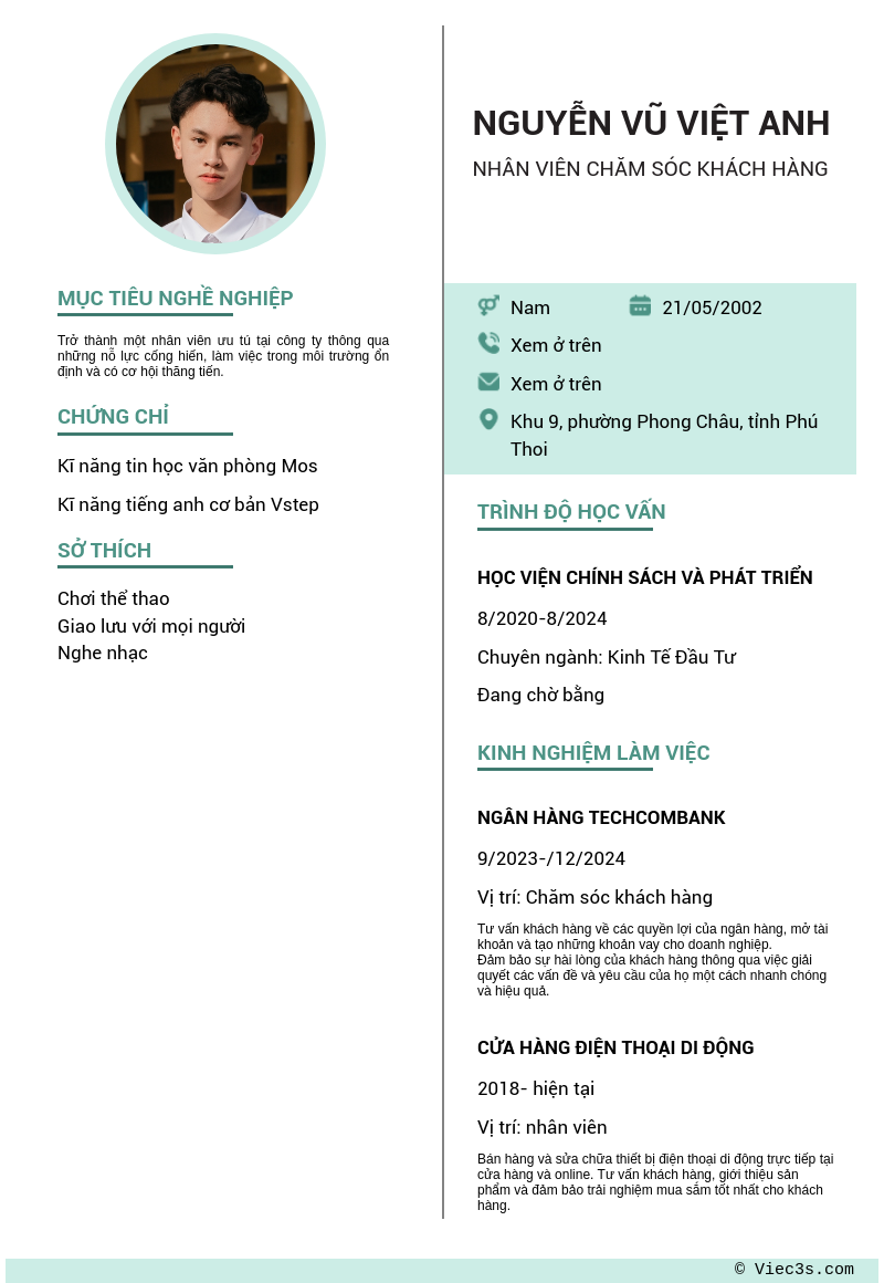 CV ứng viên