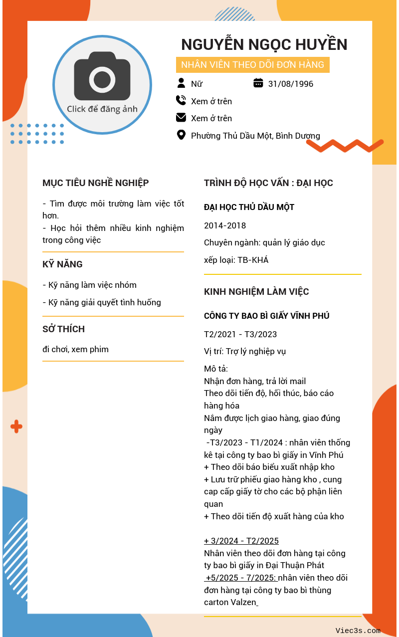 CV ứng viên