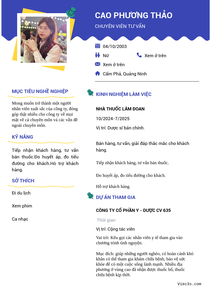 CV ứng viên