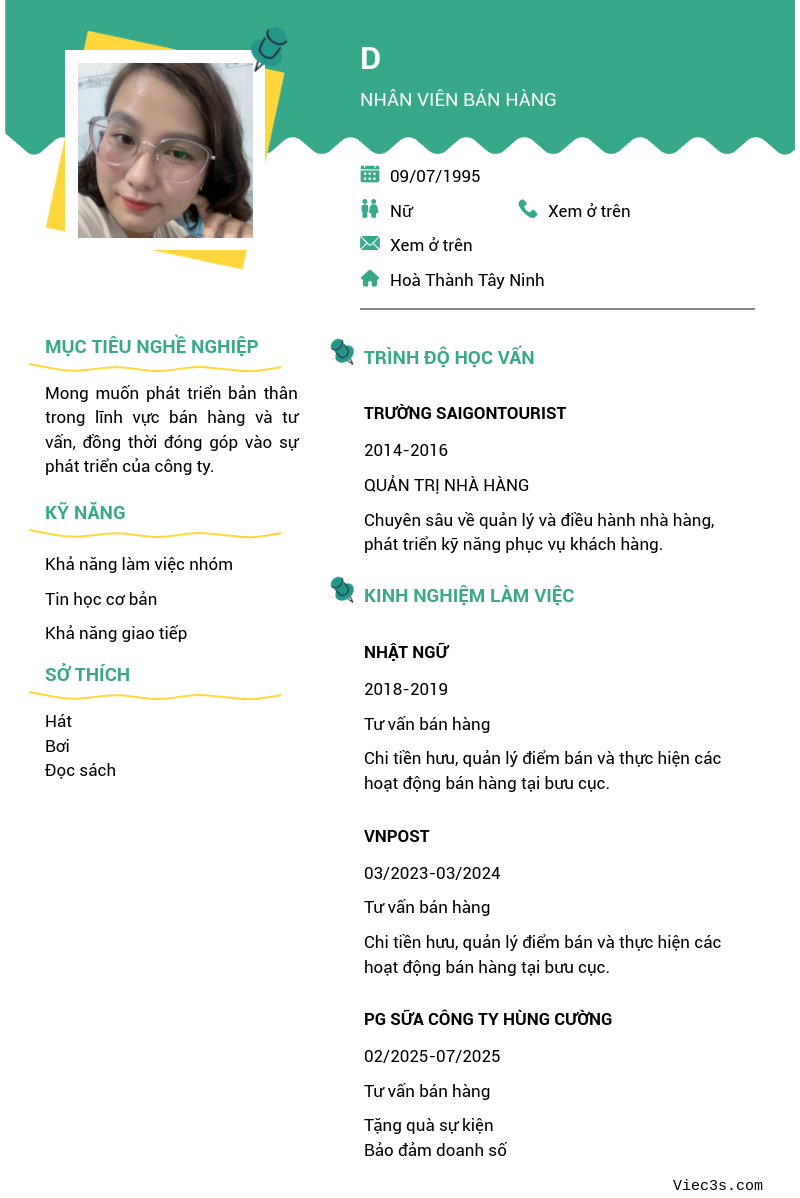 CV ứng viên