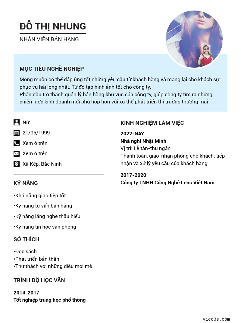 CV ứng viên