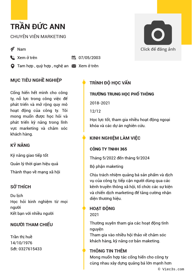 CV ứng viên