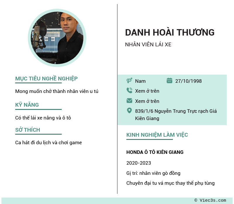 CV ứng viên