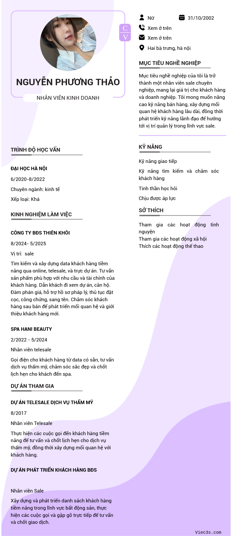 CV ứng viên