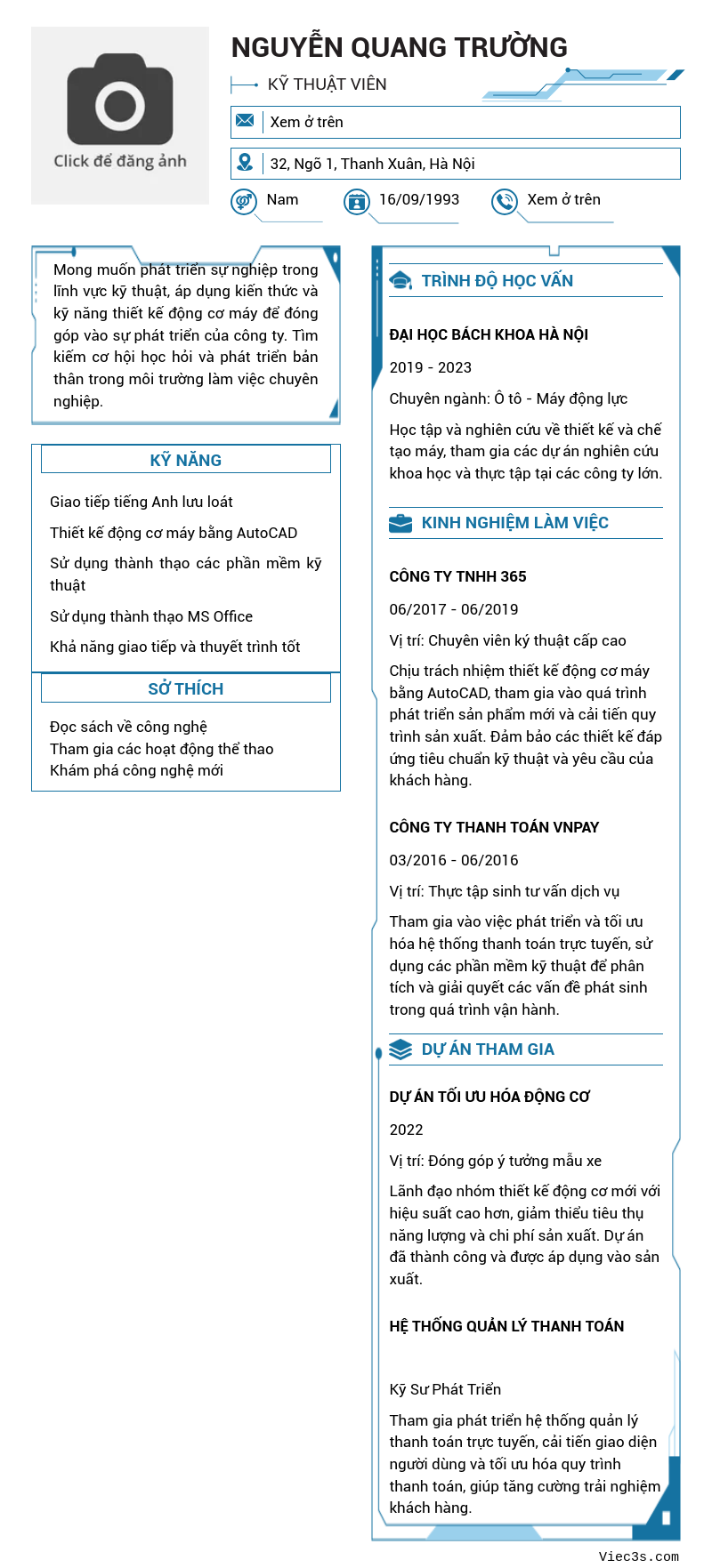 CV ứng viên