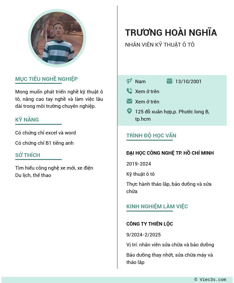 CV ứng viên