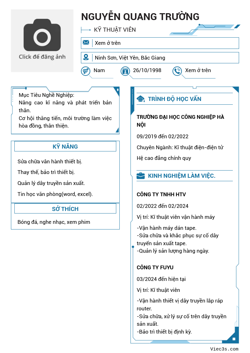 CV ứng viên