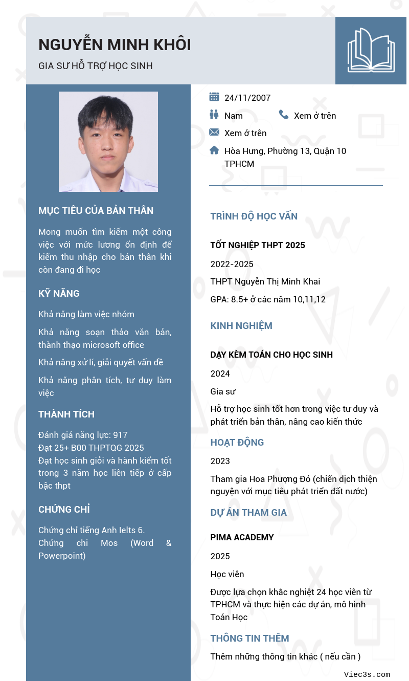 CV ứng viên