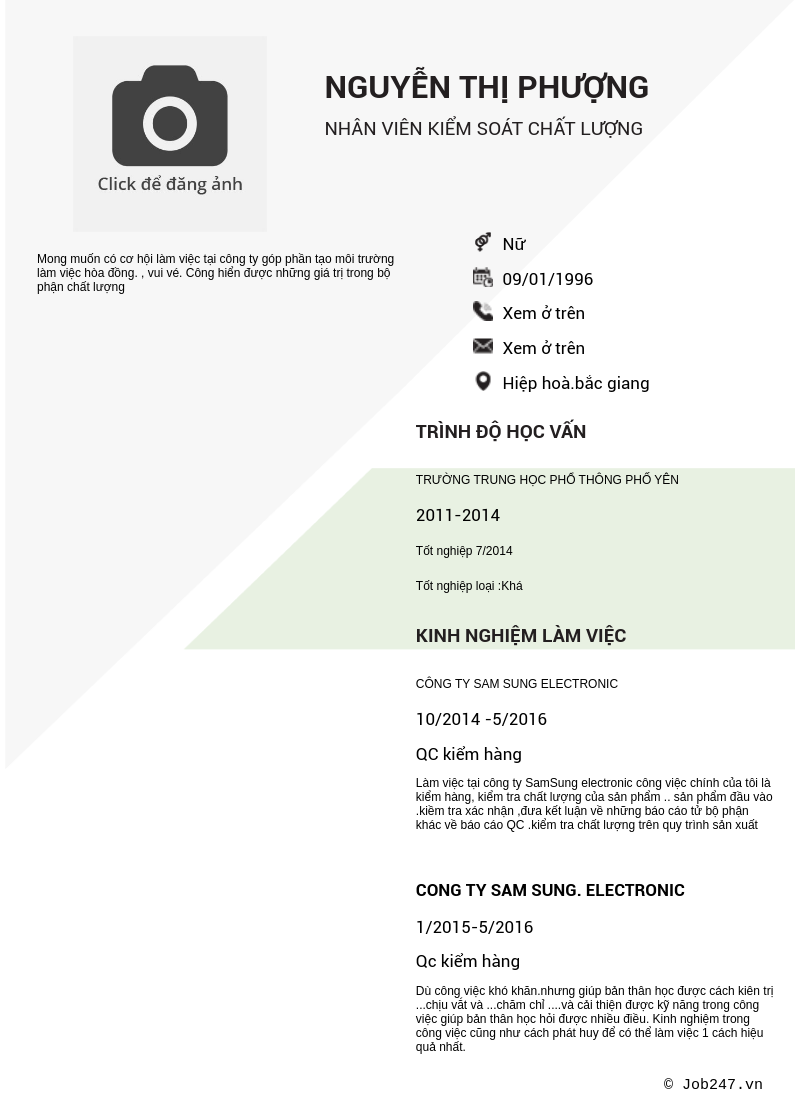 CV ứng viên
