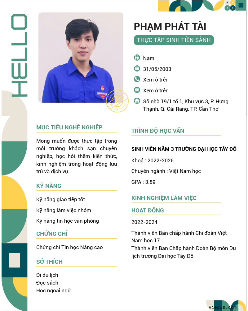 CV ứng viên