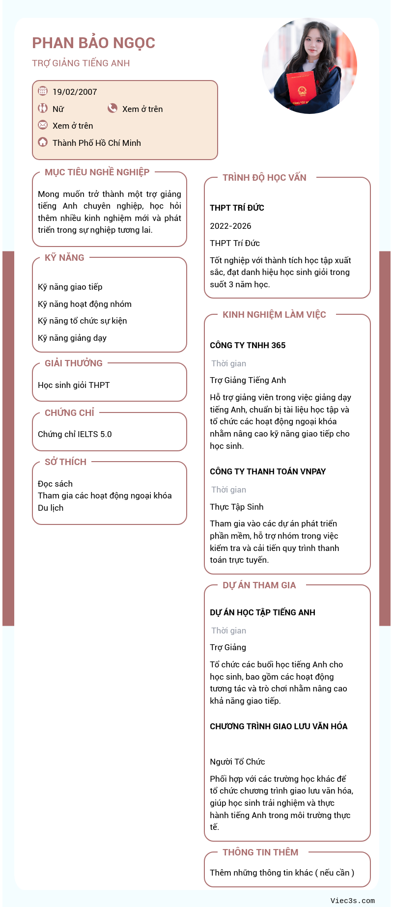 CV ứng viên