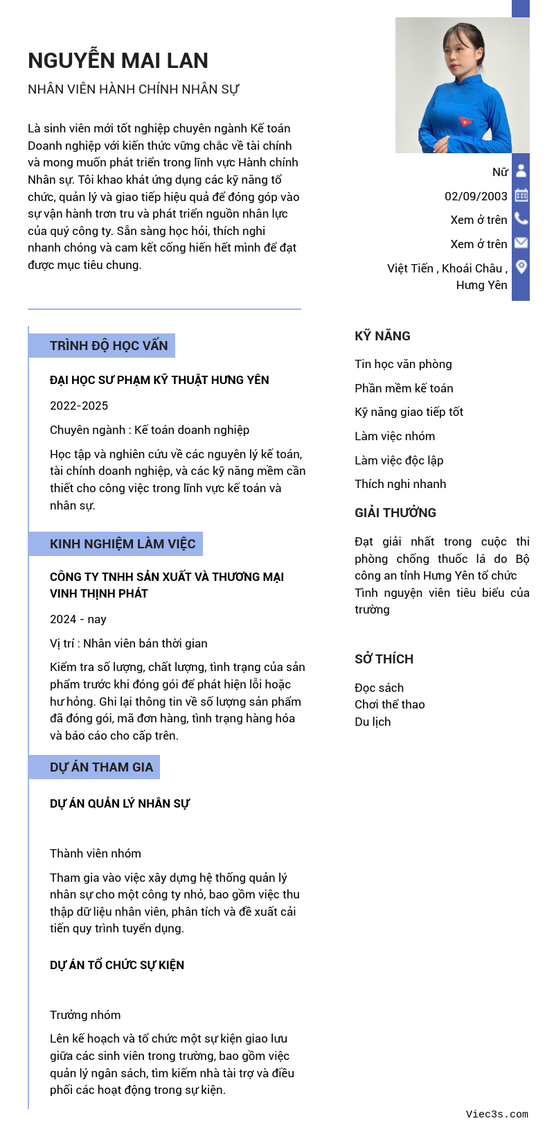 CV ứng viên