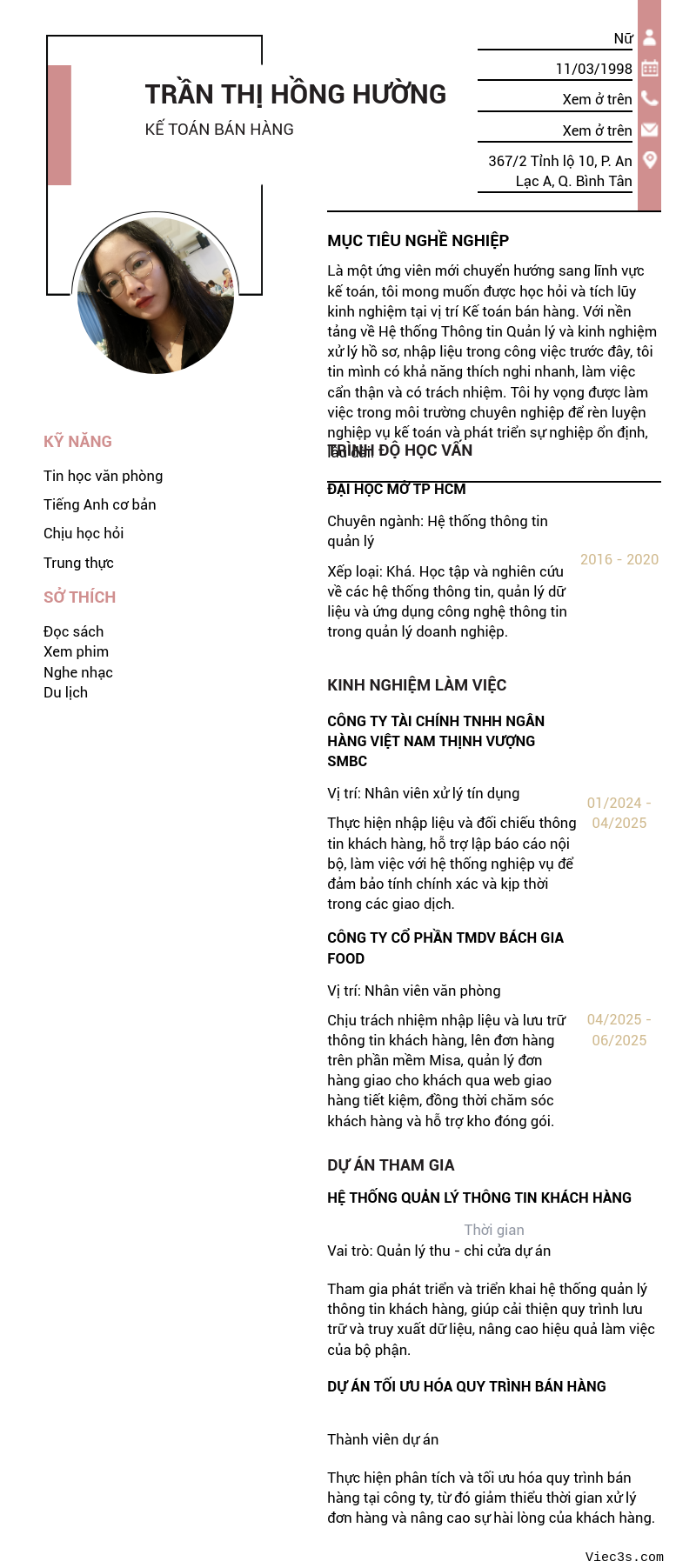 CV ứng viên