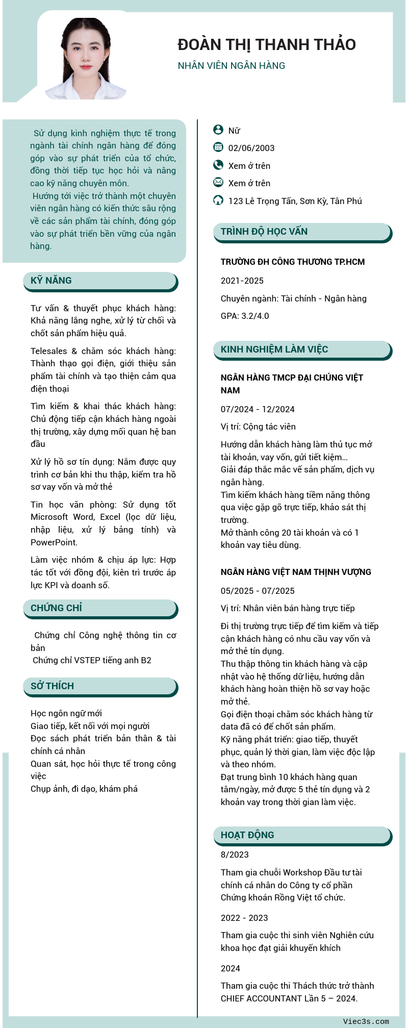 CV ứng viên