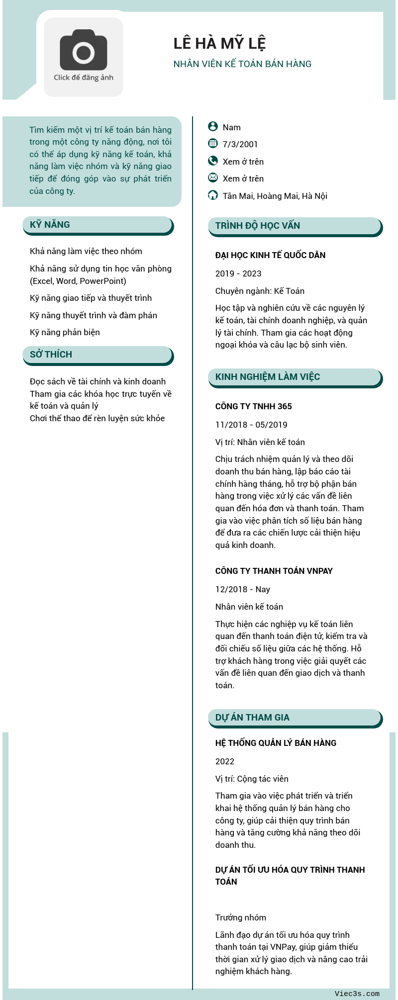 CV ứng viên