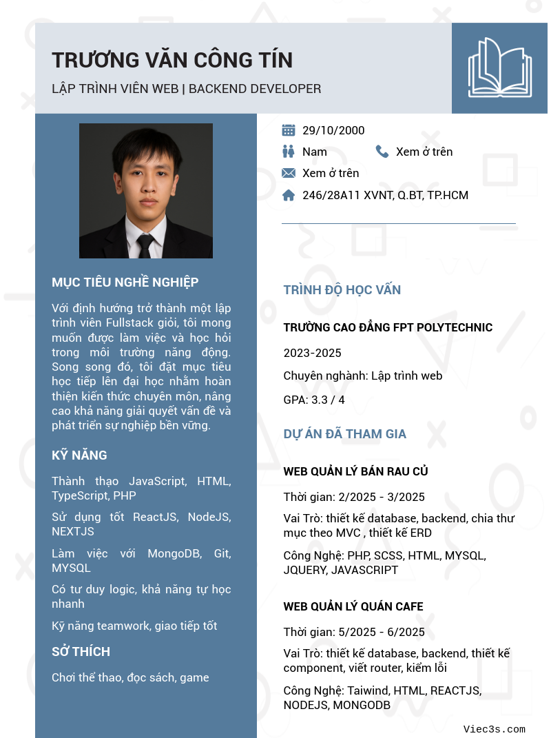 CV ứng viên
