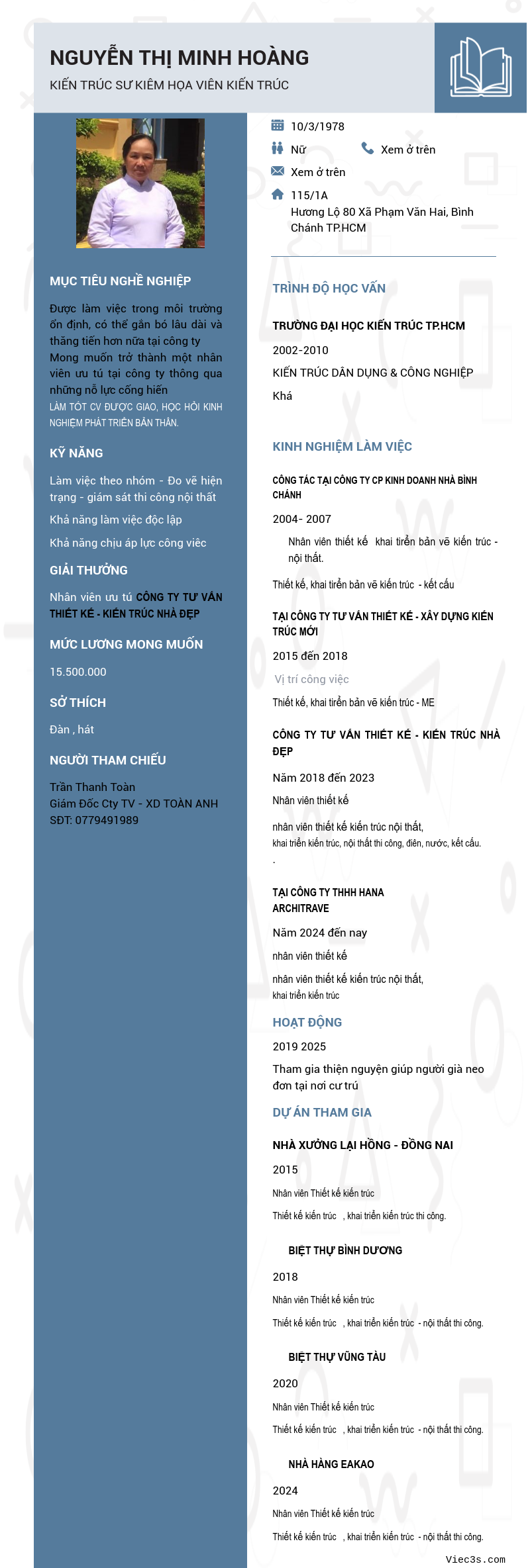 CV ứng viên