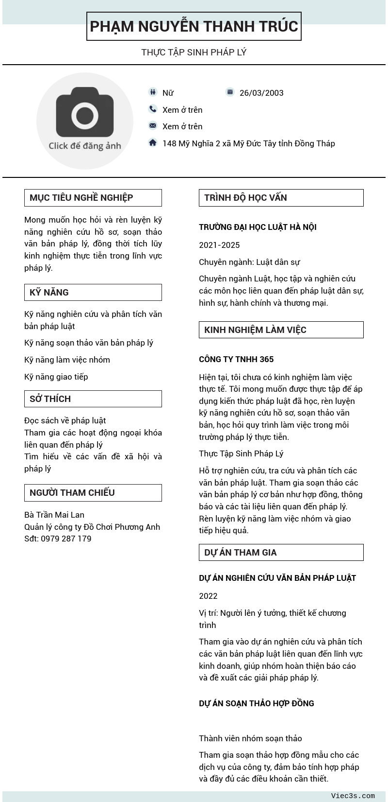 CV ứng viên