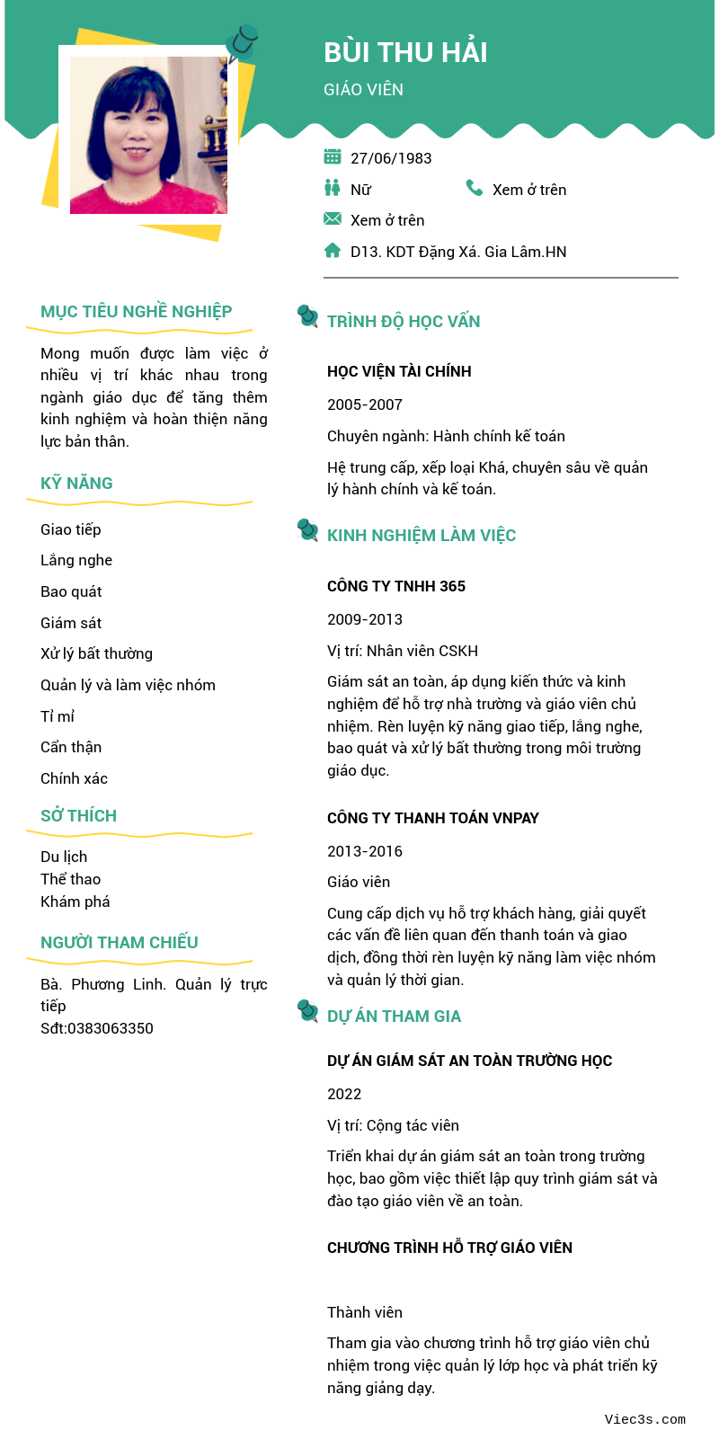 CV ứng viên