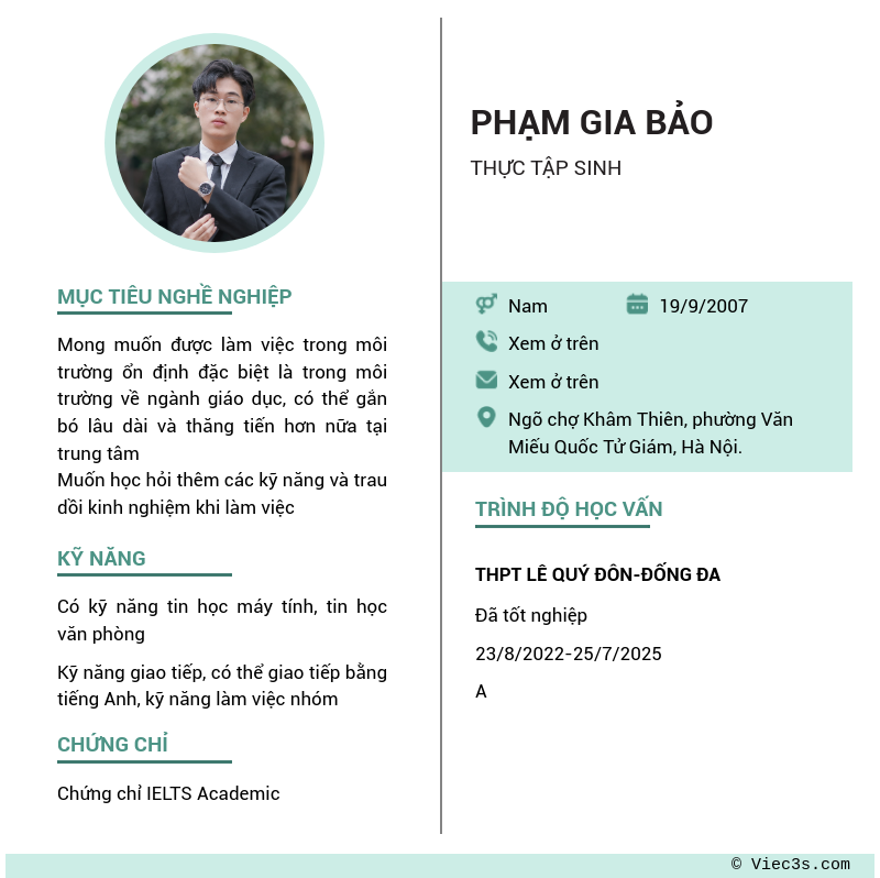 CV ứng viên