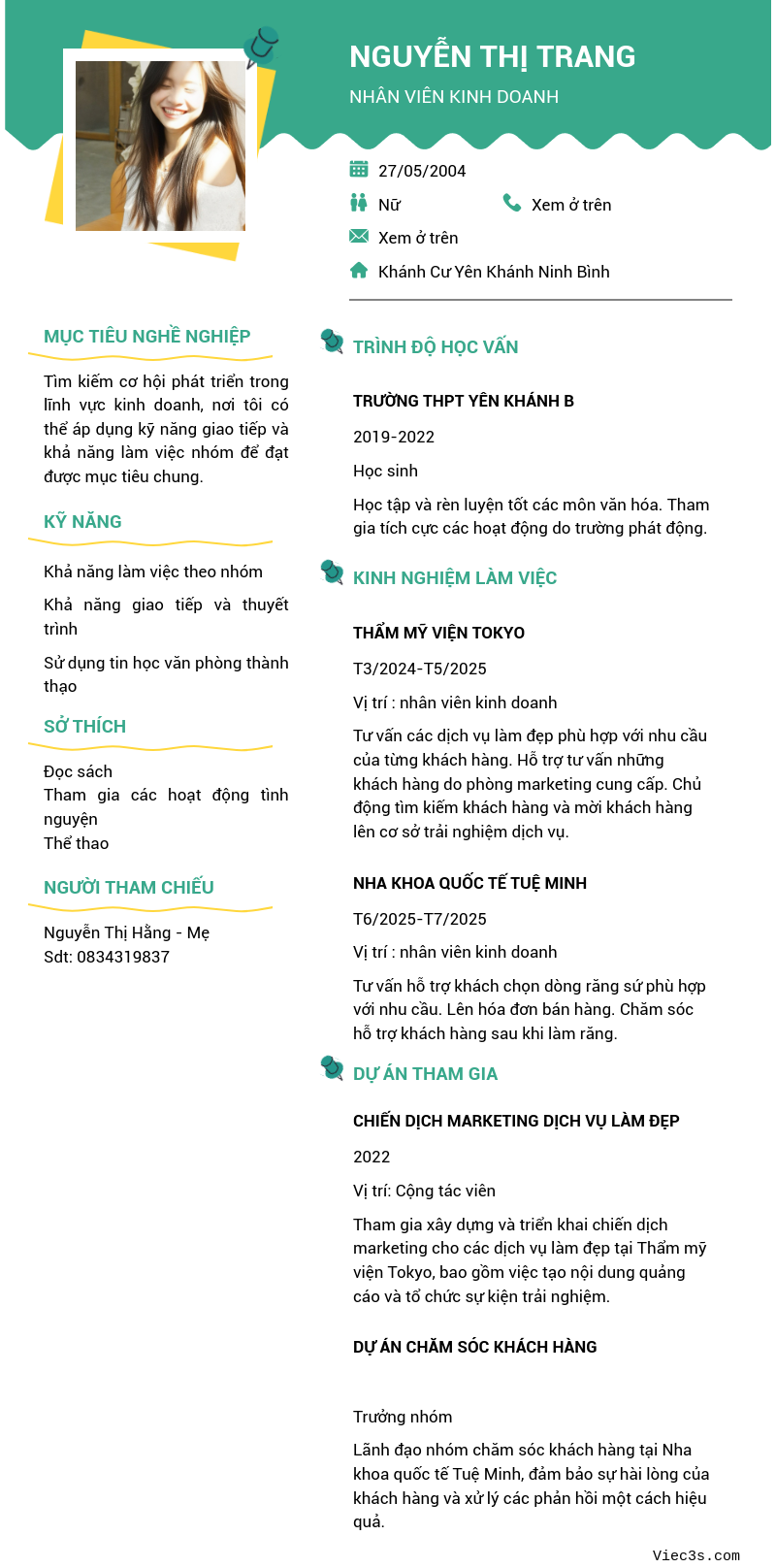 CV ứng viên