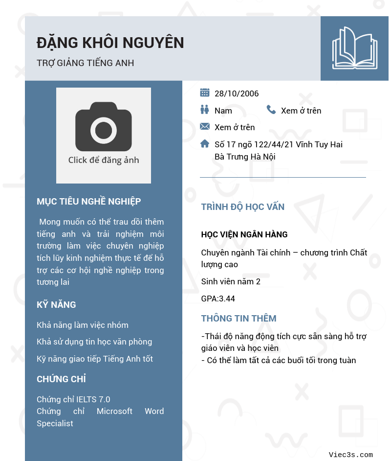 CV ứng viên