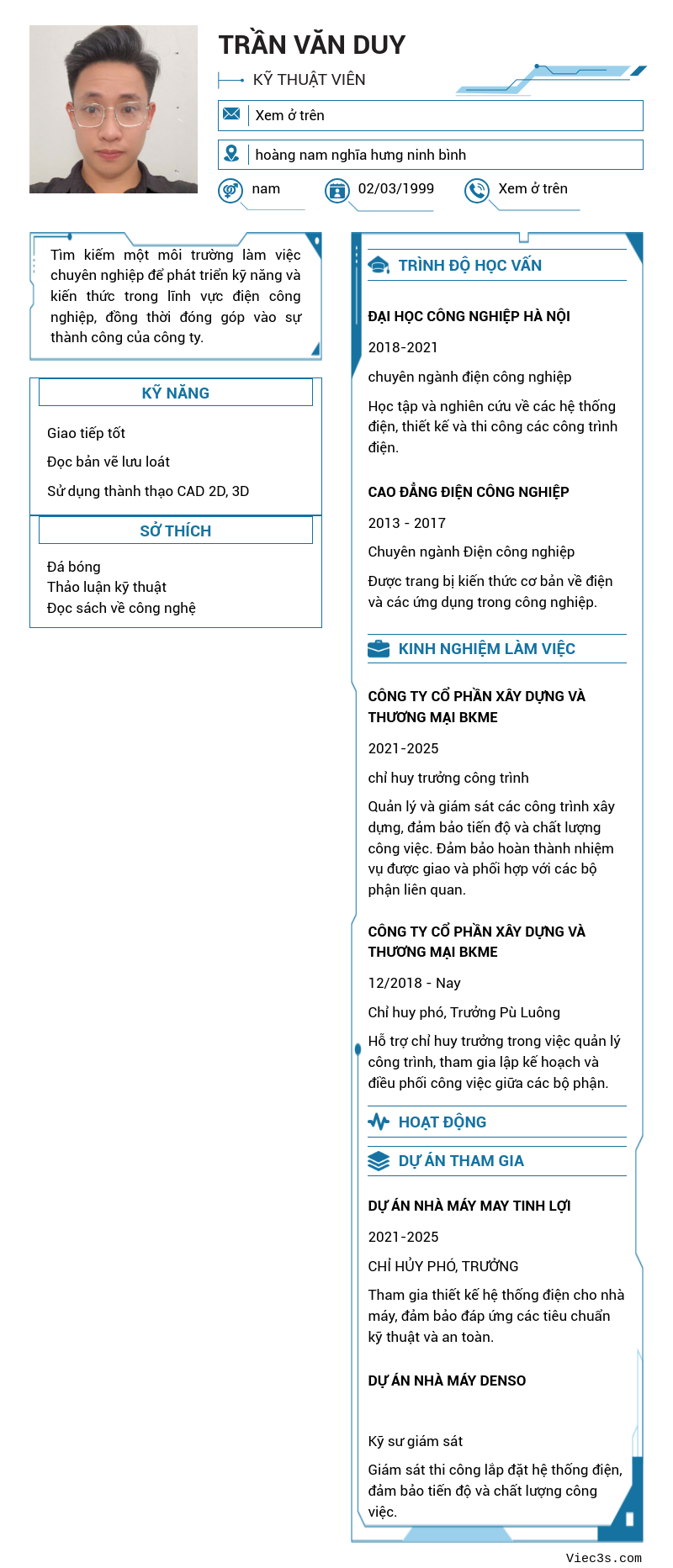 CV ứng viên