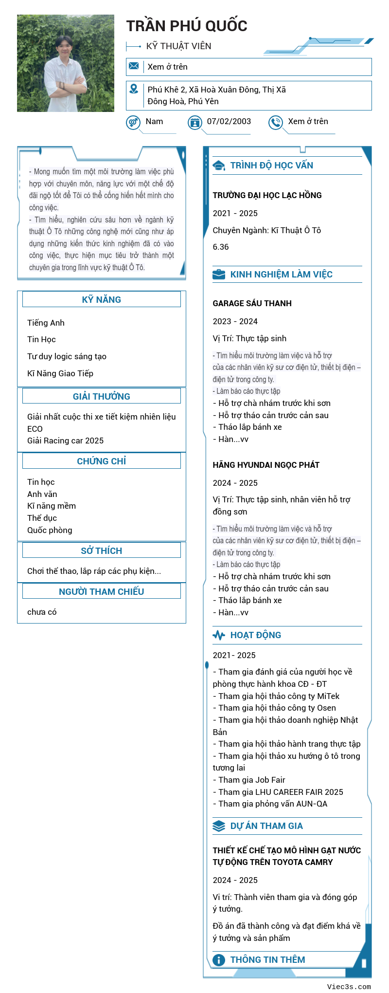 CV ứng viên