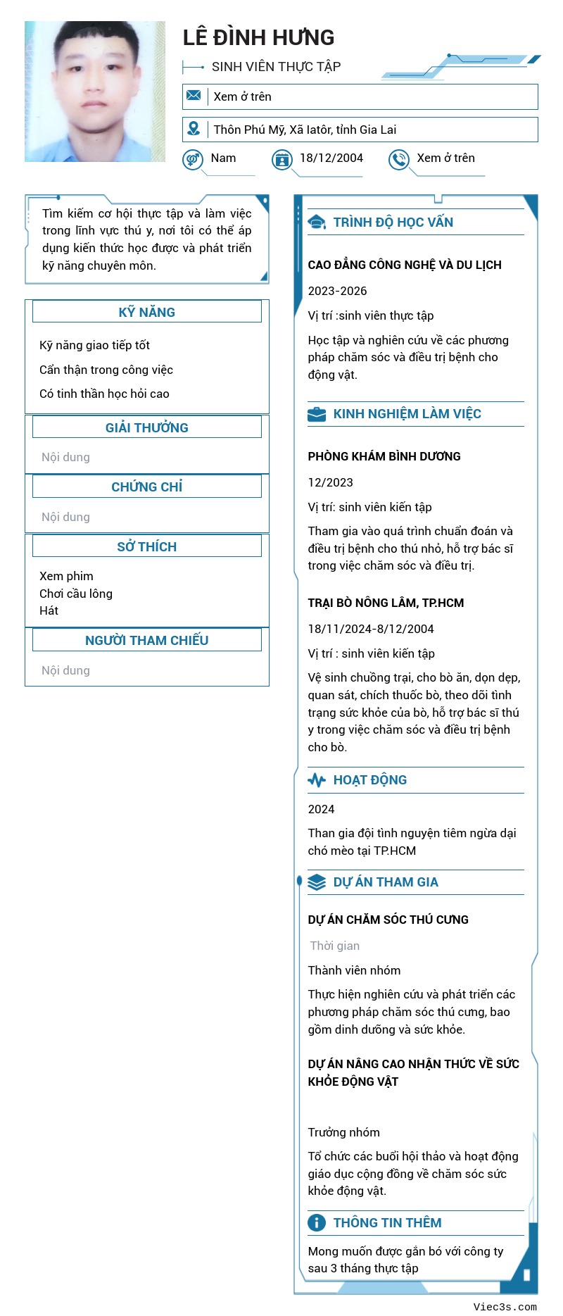 CV ứng viên