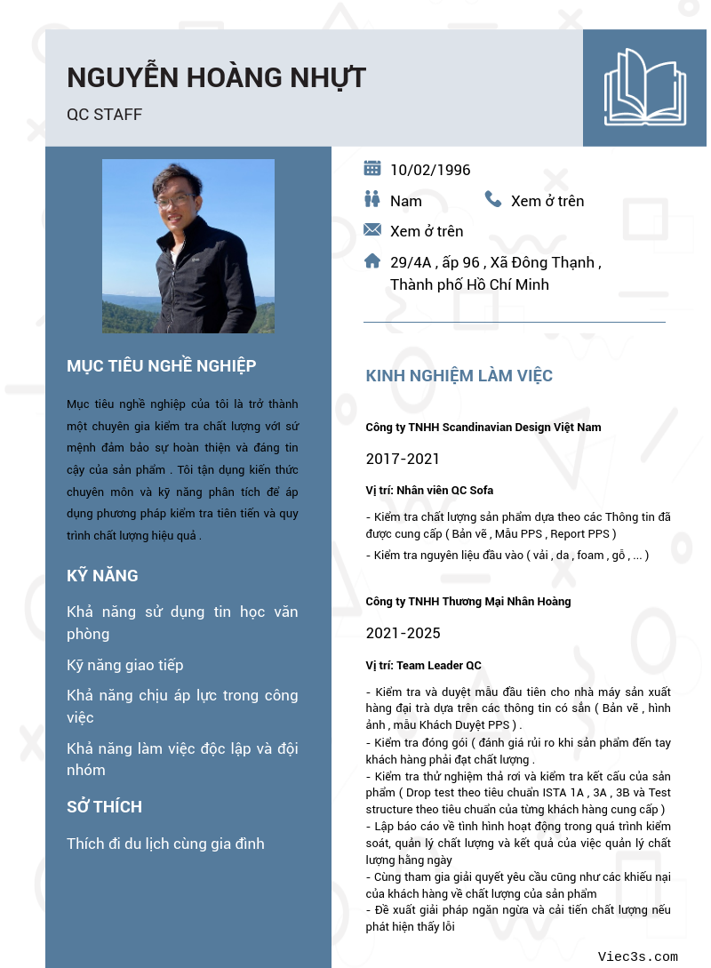CV ứng viên