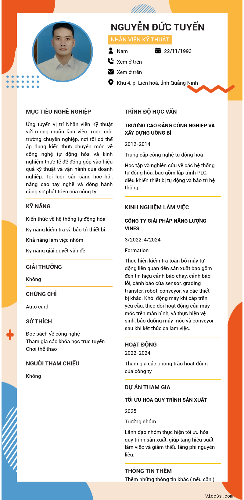 CV ứng viên