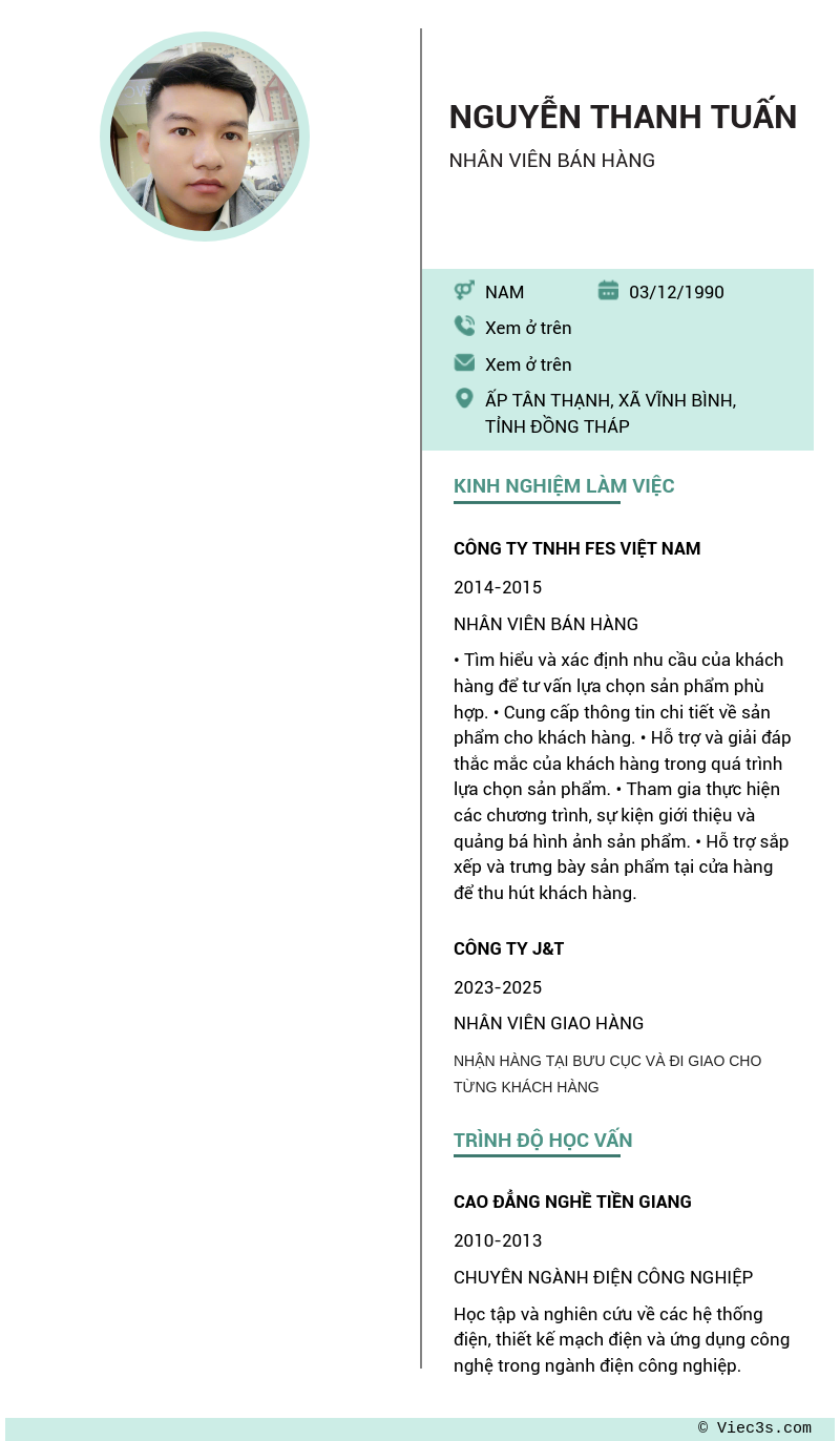 CV ứng viên