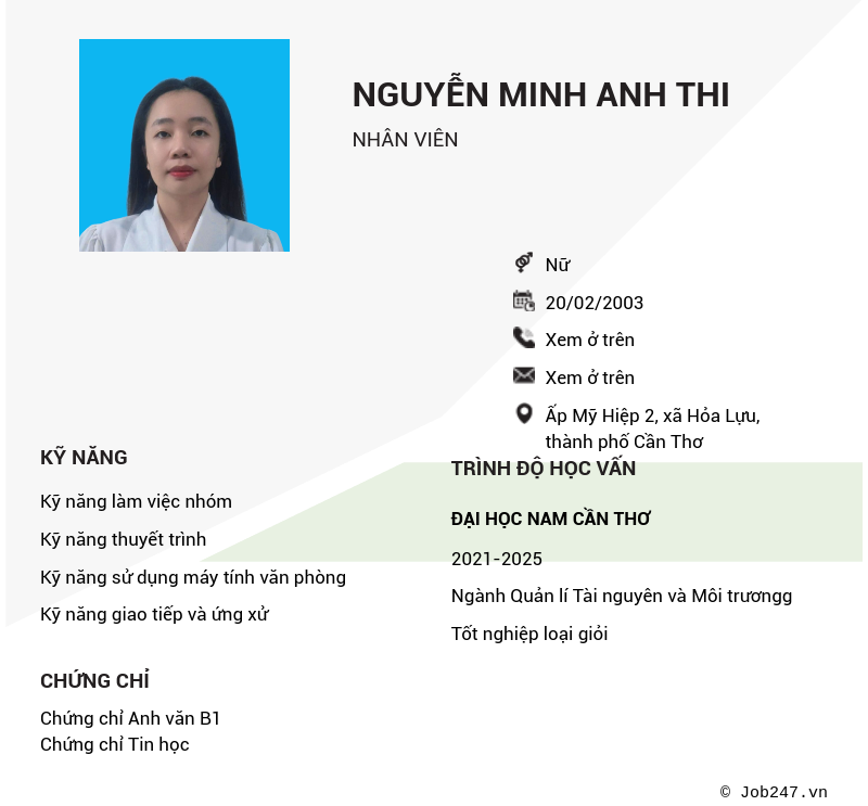 CV ứng viên