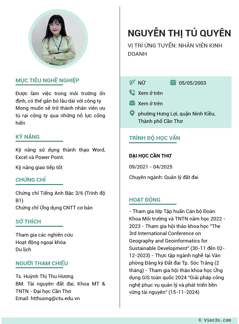 CV ứng viên