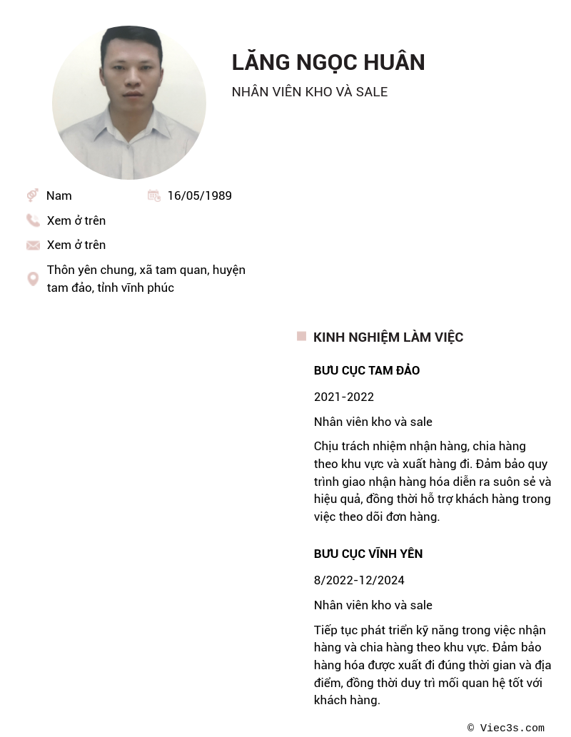CV ứng viên