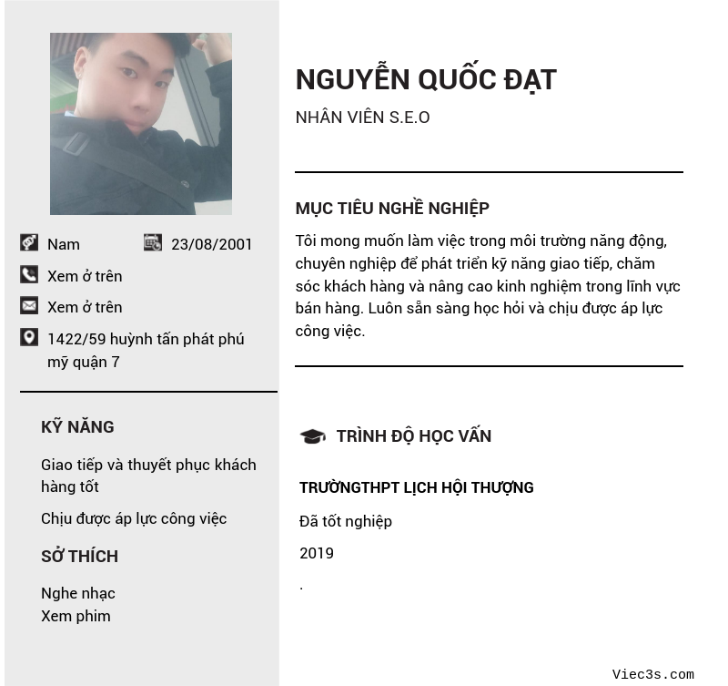 CV ứng viên